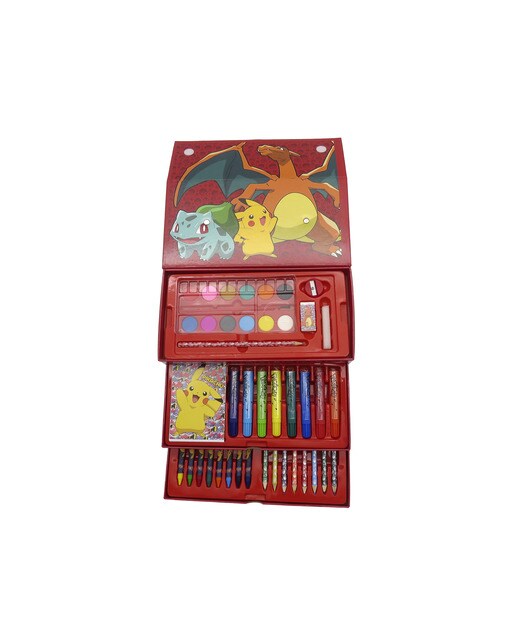 Mala de Desenho 52 Peças Pokémon - Preto/Multicolor 4