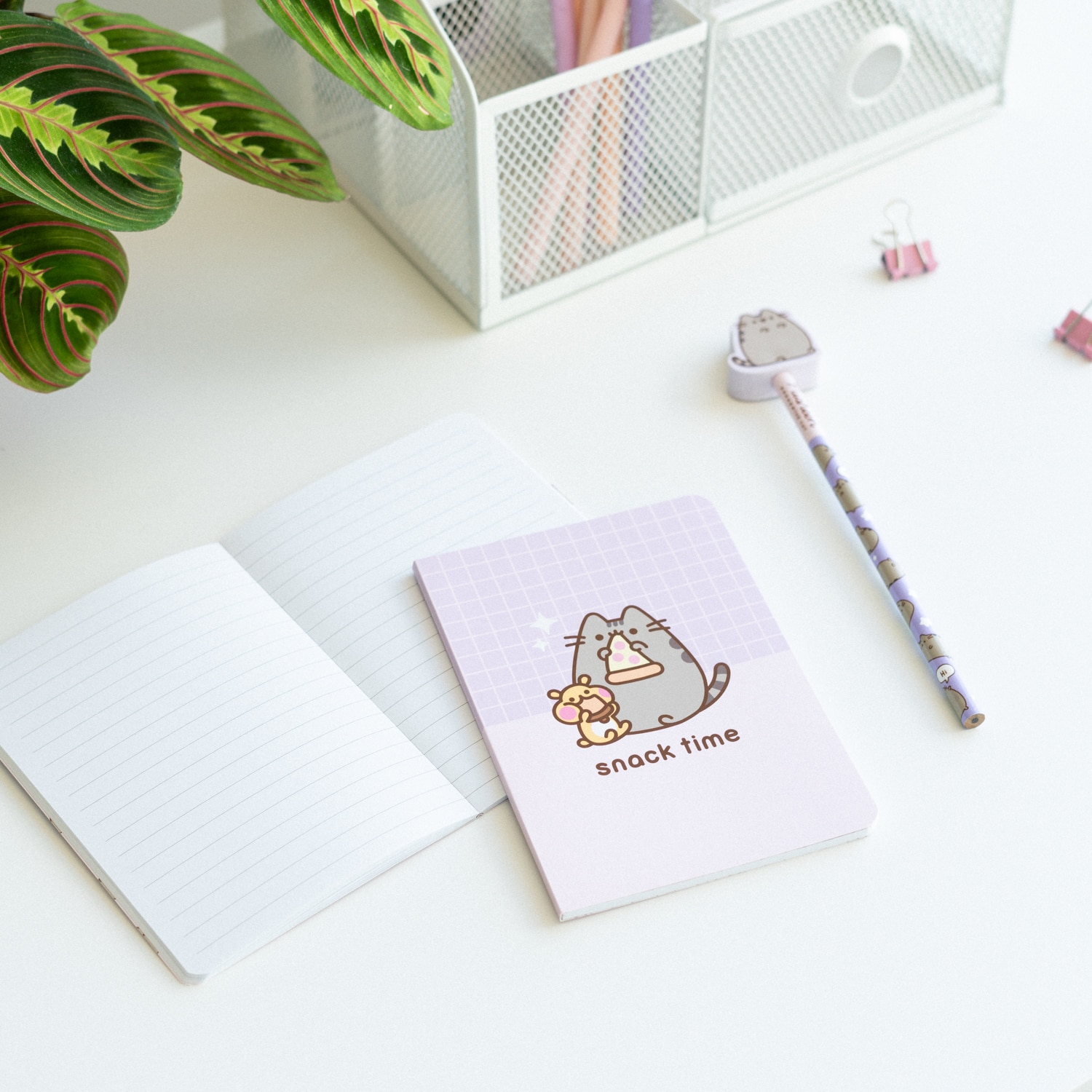 Set de papelería Pusheen Moments Erik lila Lila / Rosa-2
