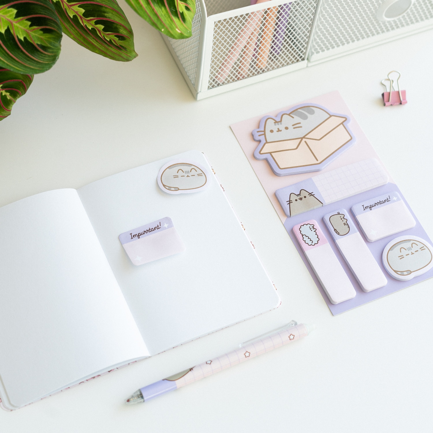 Set de papelería Pusheen Moments Erik lila Lila / Rosa-5