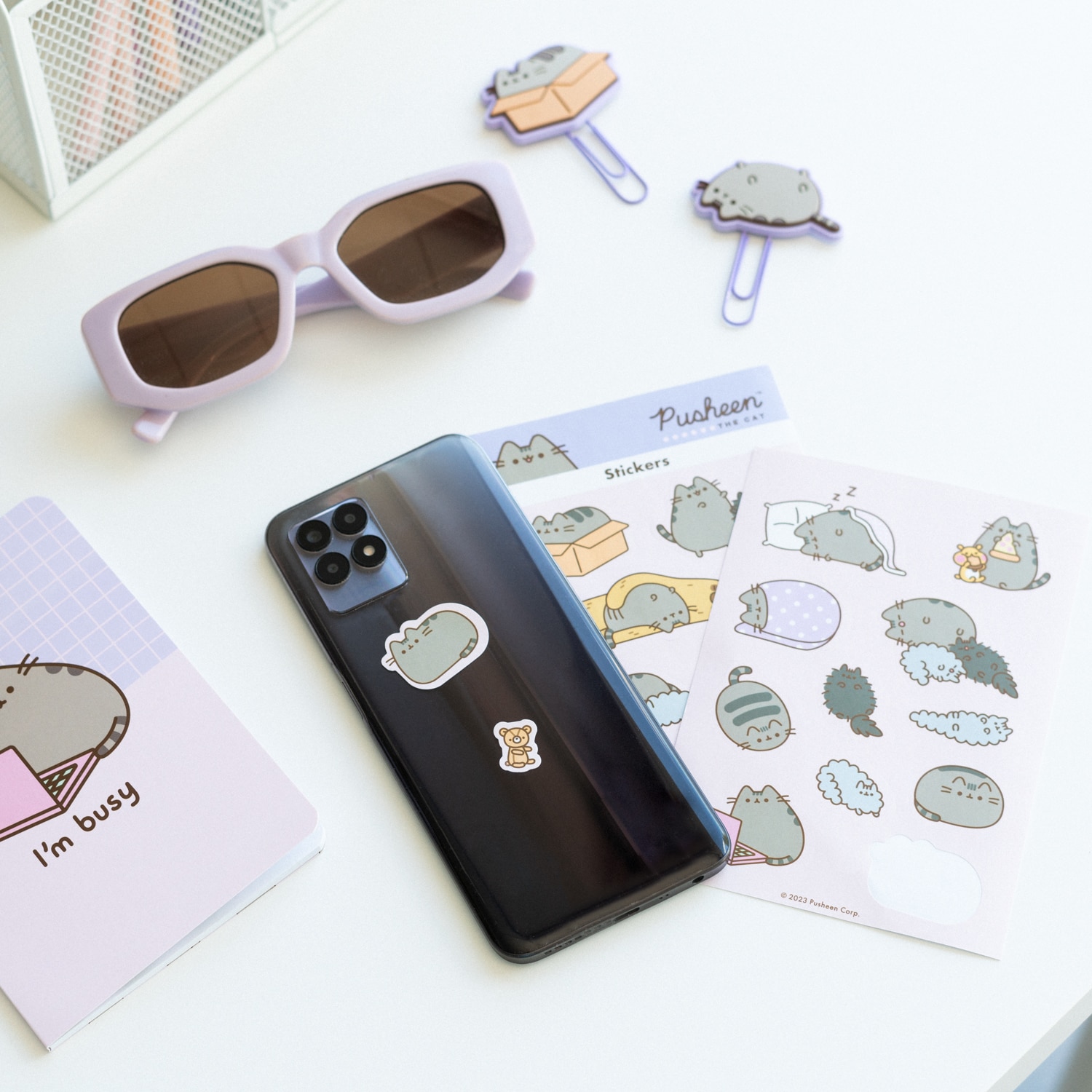 Set de papelería Pusheen Moments Erik lila Lila / Rosa-6