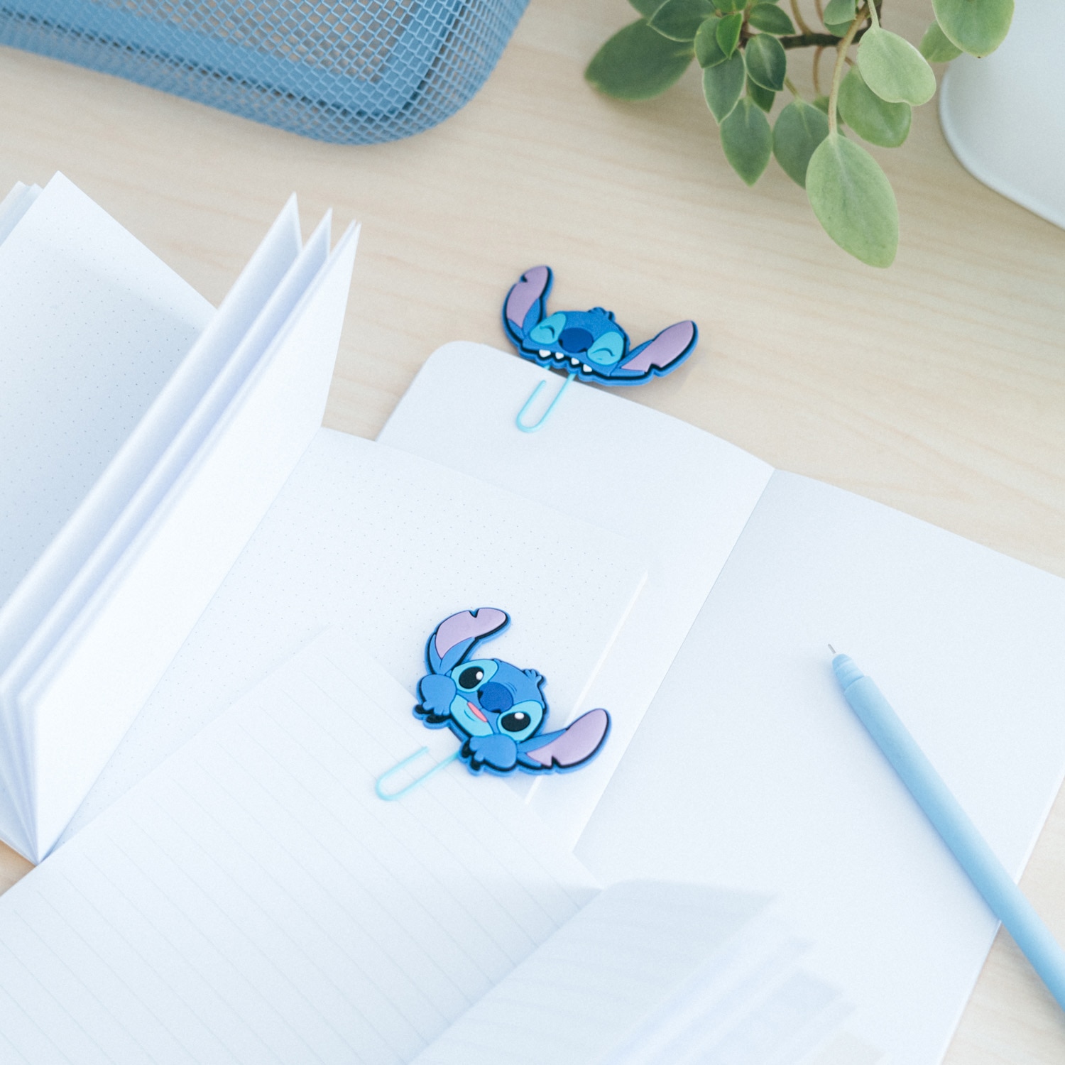 Conjunto de artigos de papelaria Disney Stitch Tropical Erik azul Azul / Branco-5