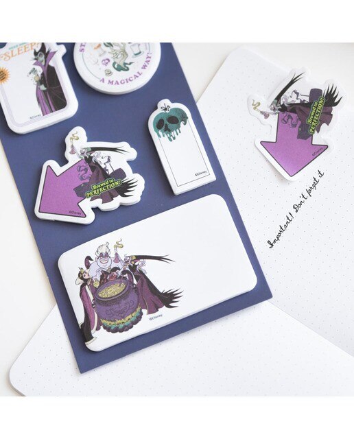 Conjunto de Artigos de Papelaria Vilões Disney - Preto Preto / Roxo-5