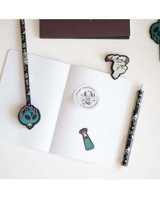 Conjunto de Artigos de Papelaria Vilões Disney - Preto Preto / Roxo-8