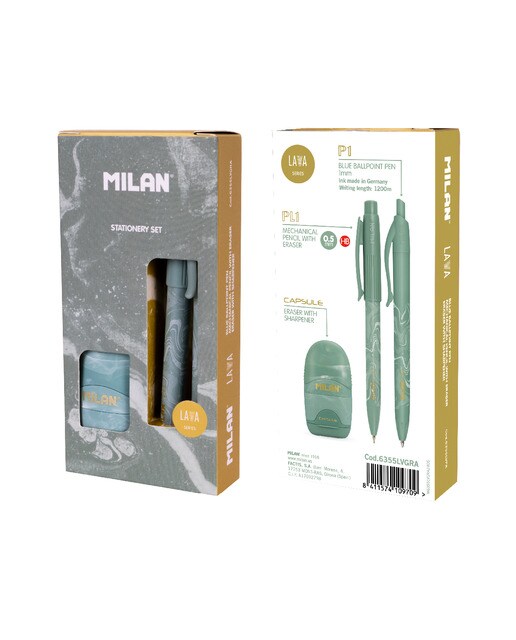 Caixa presente MILAN serie Lava, verde Verde/Dourado-2