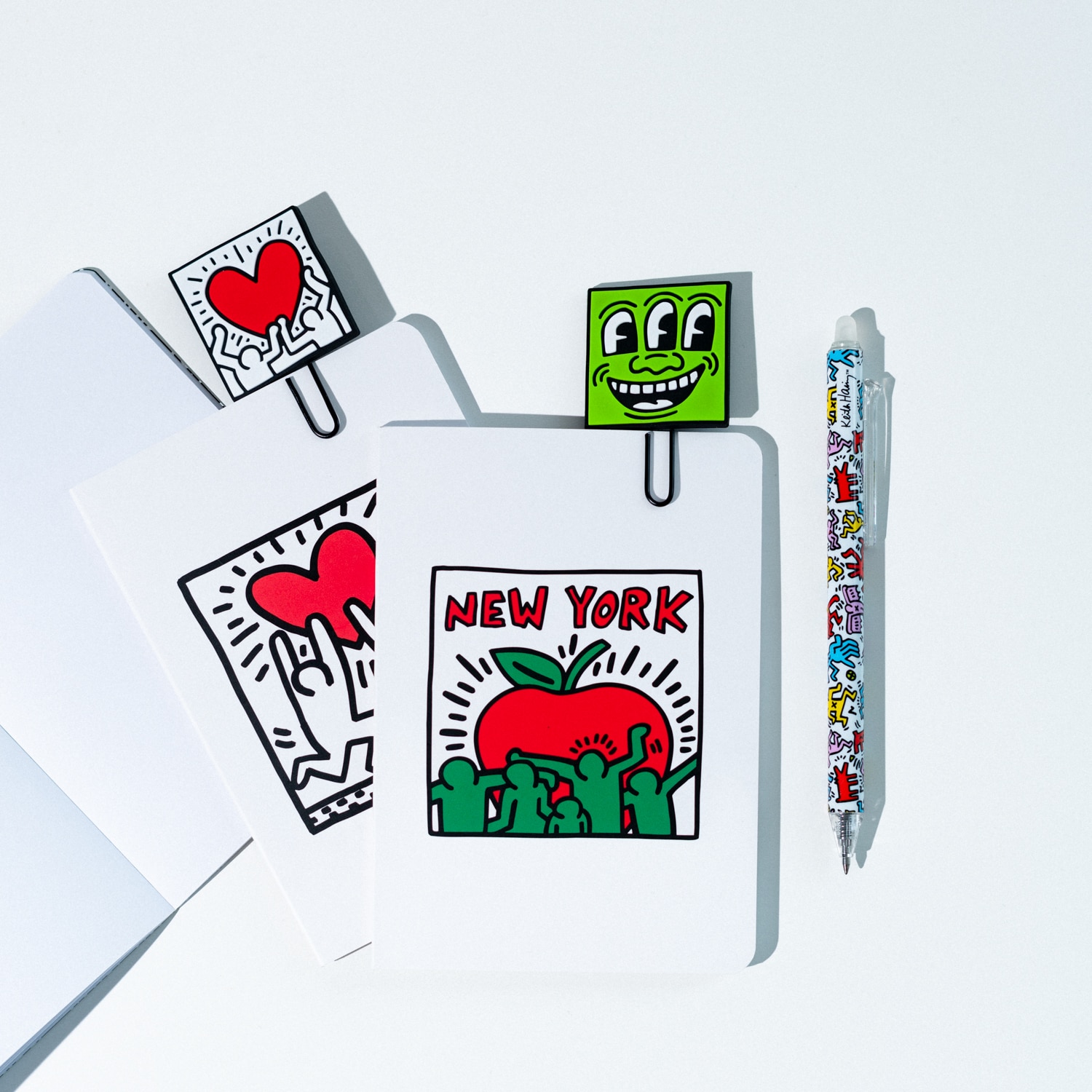 Set de papelería Keith Haring Erik preto Preto / Branco-7