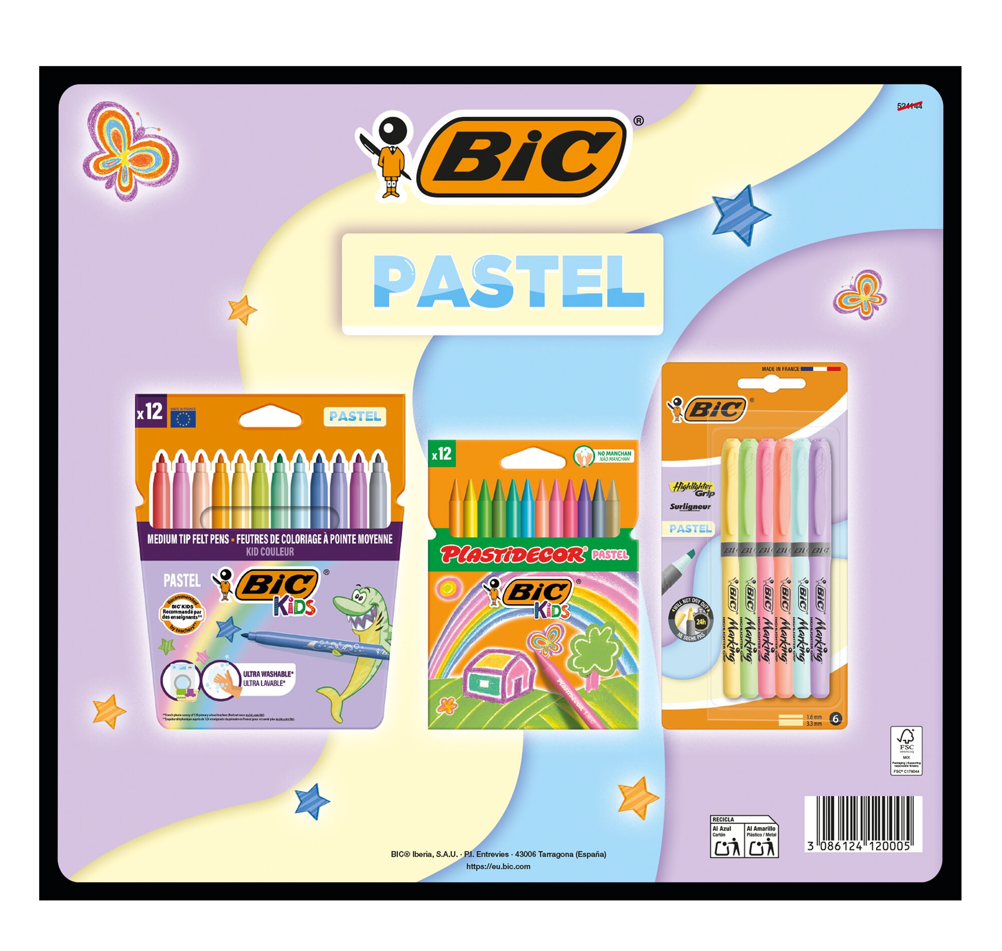 Pack Especial Pastel Coloreado BIC 2