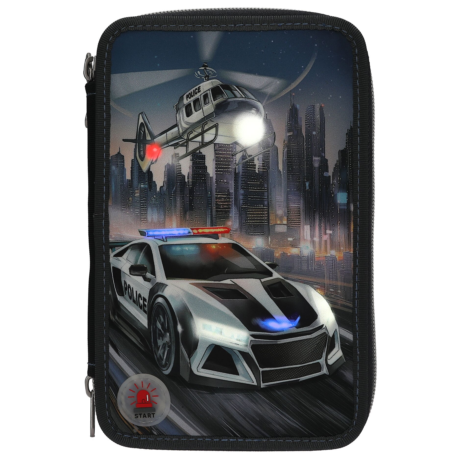 Estuche triple lleno con LED Dino World 3