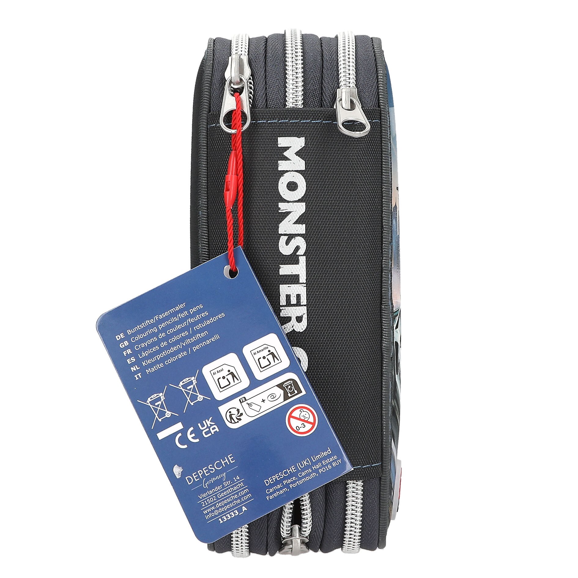 Estuche triple lleno con LED Dino World 7