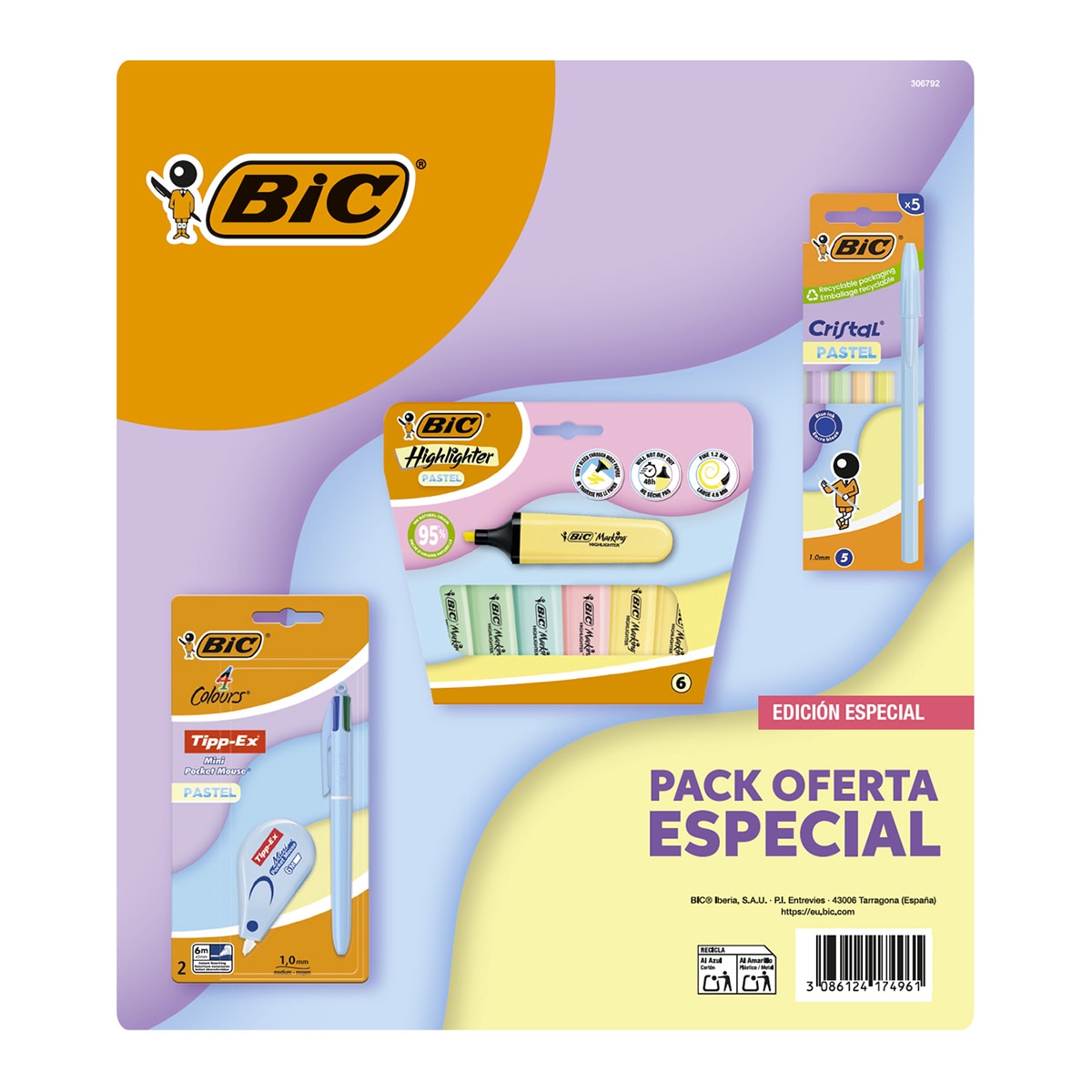 Pack Especial Pastel BIC Multicolor-2