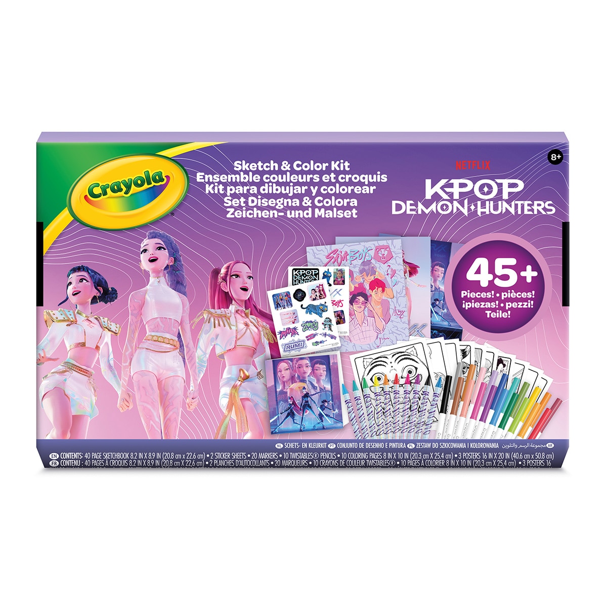 Imagen 1 de Caja de actividades 45 piezas kpop Crayola