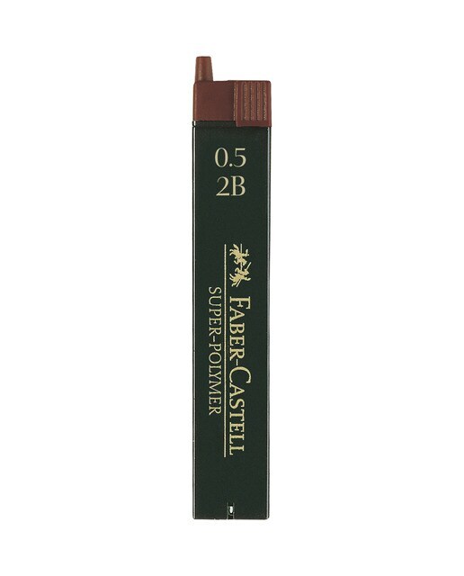 Blíster 1 Tubo de Minas SUPER-POLYMER Faber-Castell 0,5 mm 2B