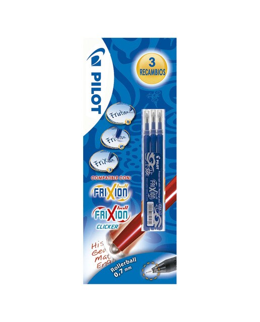 Imagem 0 de Blister Recarga Frixion Ball Clicker azul Pilot