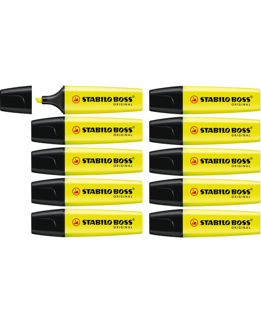 Blister de 1 Caneta de Feltro Fluorescente BOSS ORIGINAL - Amarelo Amarelo-2