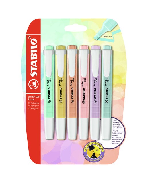Imagem 0 de Estojo de 6 Marcadores Swing Cool Pastel Edition - Multicolor