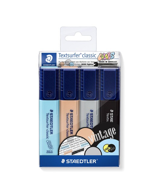 Marcador Fluorescente Textsurfer Classic Vintage 4 Unidades Staedtler 1