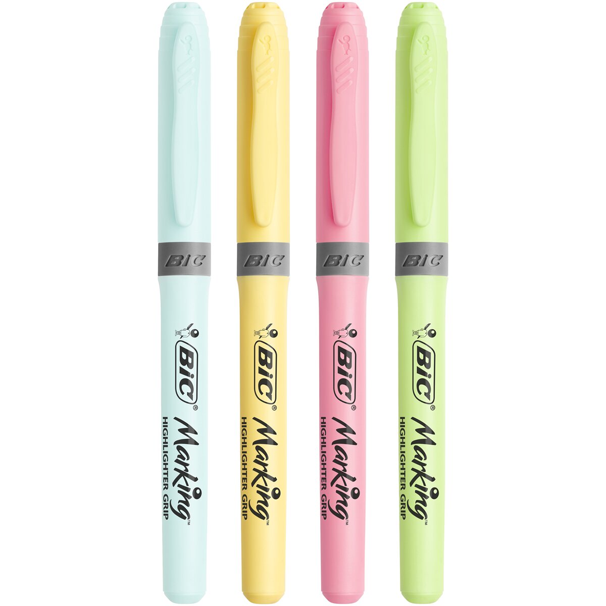 Pack de 4 marcadores fluorescentes Highlighter Grip pastel Multicolor-2