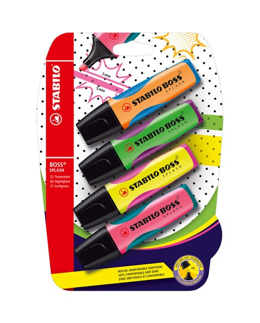 Marcador Fluorescente BOSS SPLASH Multicolor-1