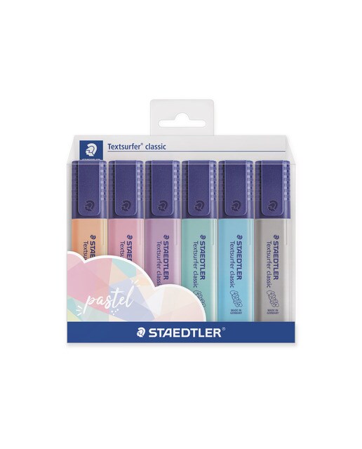 Estojo de 6 marcadores fluorescentes textsurfer® 364 Pastel Line 1