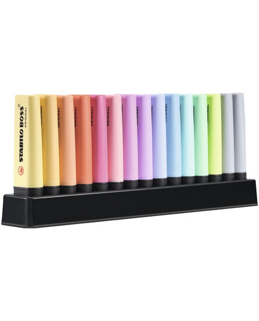 Conjunto de Secretária de 15 Marcadores BOSS ORIGINAL Pastel - Multicolor Multicolor-3