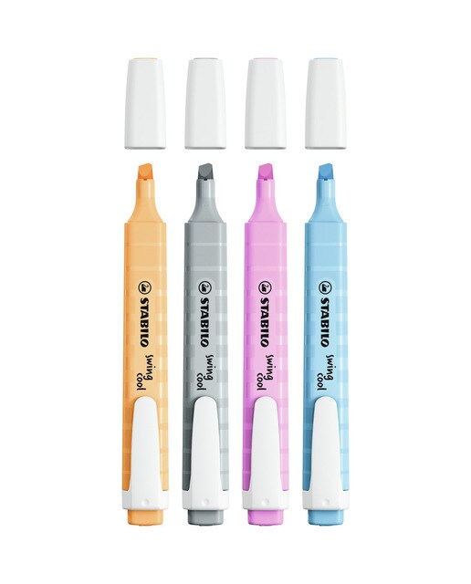 Estojo de 4 Marcadores Fluorescentes swing cool Pastel Edition Multicolor Multicolor-2