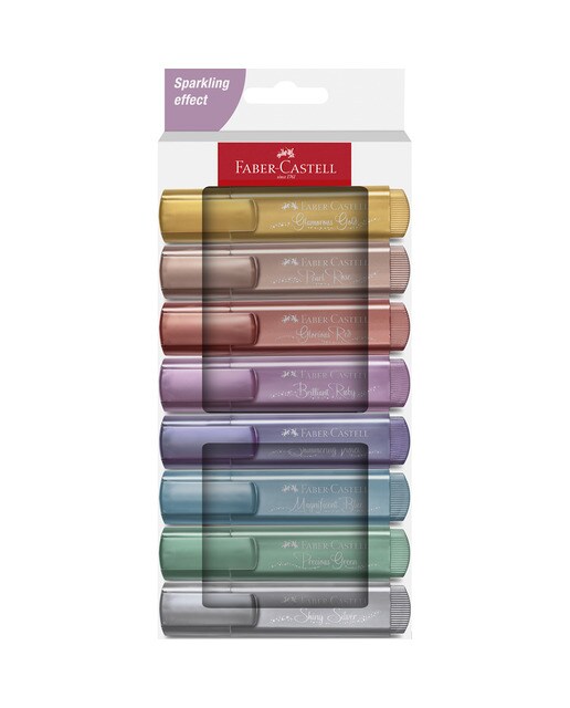 Conjunto de 8 Marcadores Texliner 46 - Cores Metálicas Multicolor-1