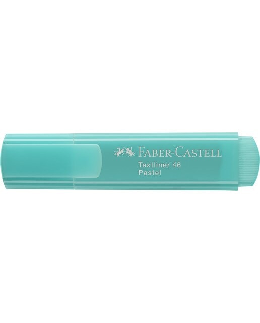 Marcador Texliner 46 Pastel Punta Biselada Tinta al Agua Faber-Castell Turquesa Turquesa-2