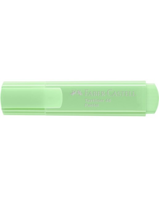 Marcador Texliner 46 Pastel Punta Biselada Tinta al Agua Faber-Castell Verde Claro Verde claro-2