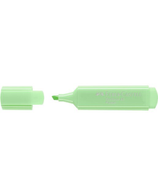 Marcador Texliner 46 Pastel Punta Biselada Tinta al Agua Faber-Castell Verde Claro Verde claro-3