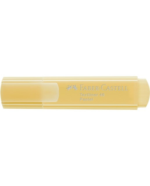 Marcador Texliner 46 Pastel Punta Biselada Tinta al Agua Faber-Castell Vainilla Vainilla-2