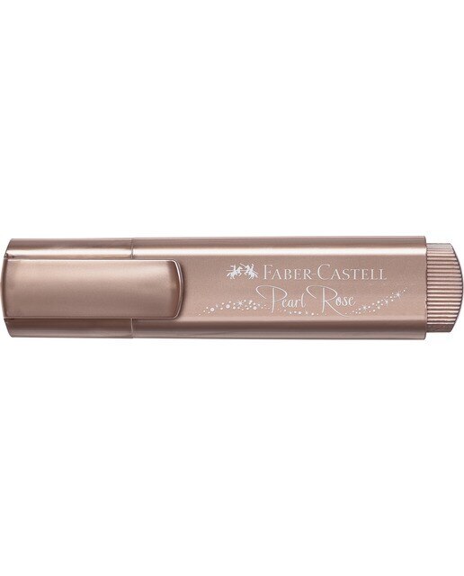 Imagen 2 de Marcador Texliner 46 Metal Punta Biselada para Papel Blanco y Oscuro para Resaltar Decorar y Escribir Faber-Castell Rosa Perla Metal Rosa perla