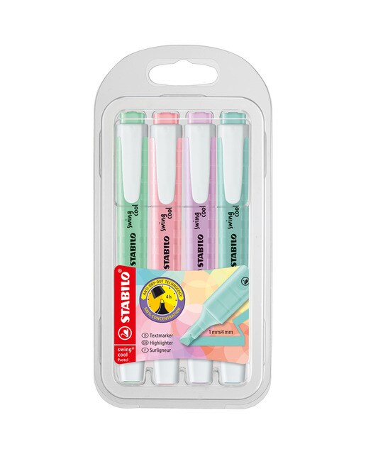 Estojo de 4 Marcadores Swing Cool - Pastel Multicolor Multicolor-1