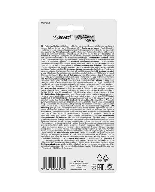 Pack de 6 Marcadores Highlighters Grip Multicolor-4