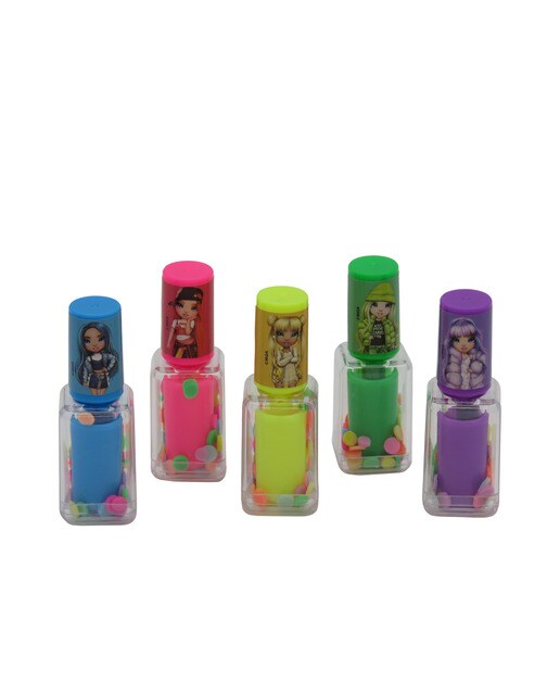 Conjunto de 5 Marcadores com Forma de Pinta-Unhas Rainbow High - Preto Multicolor Preto-3