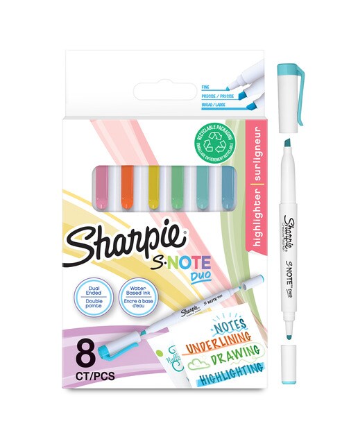Pack de 8 Marcadores Fluorescentes Note Dúo Multicolor-1