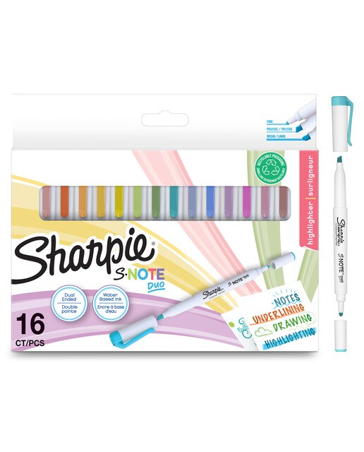 Pack de 16 Marcadores Fluorescentes Note Dúo Multicolor-1