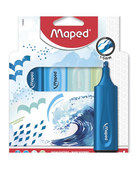 Marcadores tema surtido bolsa de cartón x4 MAPED Multicolor-1
