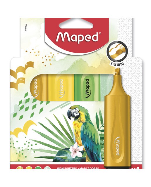 Marcadores tema surtido bolsa de cartón x4 MAPED Multicolor-2