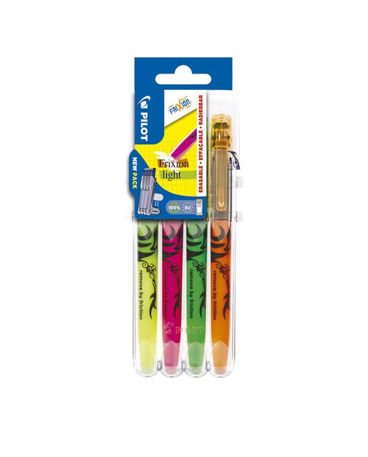 Conjunto de 4 Fluorescentes de Tinta Apagável por Fricção Frixion Light - Multicolor Multicolor-1