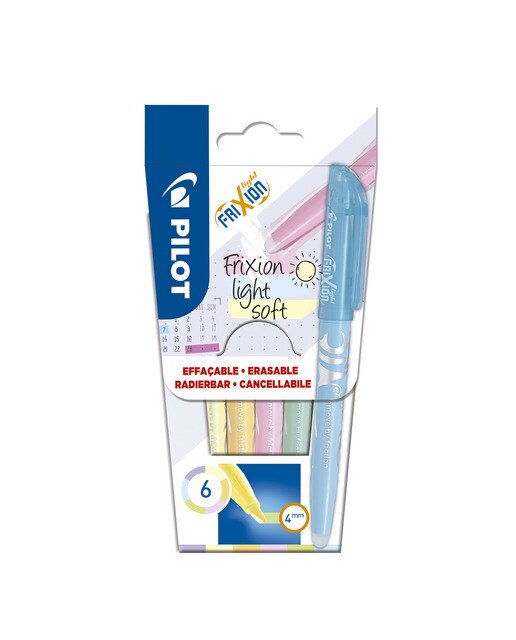 Conjunto de 6 Fluorescentes de Tinta Apagável por Fricção Frixion Light - Multicolor Multicolor-1