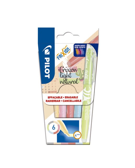 Conjunto de 6 Fluorescentes de Tinta Apagável por Fricção Frixion Light - Multicolor Multicolor-1