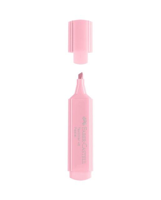 Marcador texliner 46 pastel Faber-Castell rosa suave Rosa-2