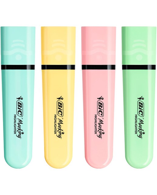 Marcadores Fluorescentes pastel Bic 4 unidades 2