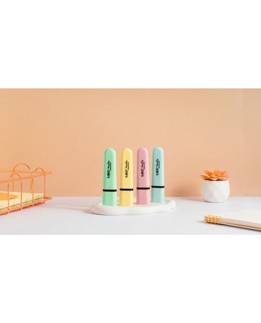 Marcadores Fluorescentes pastel Bic 4 unidades 3