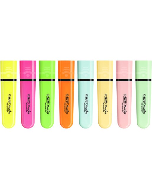 Pacote de 8 unidades Marcadores fluorescentes em cores pastel e neon BIC Multicolor-2