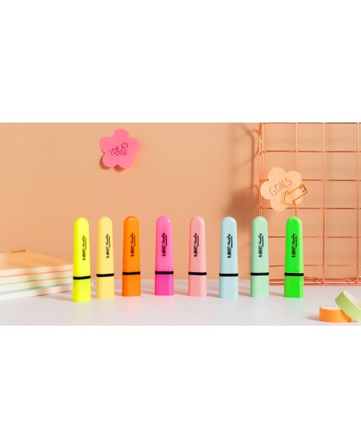 Pacote de 8 unidades Marcadores fluorescentes em cores pastel e neon BIC Multicolor-3