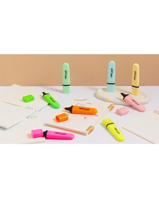 Pacote de 8 unidades Marcadores fluorescentes em cores pastel e neon BIC Multicolor-4