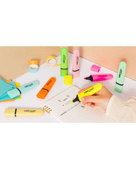 Pacote de 8 unidades Marcadores fluorescentes em cores pastel e neon BIC Multicolor-6