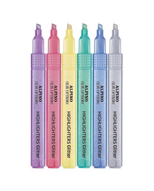 Conjunto de 6 marcadores de cor brilhante experiência Alpino Multicolor-2
