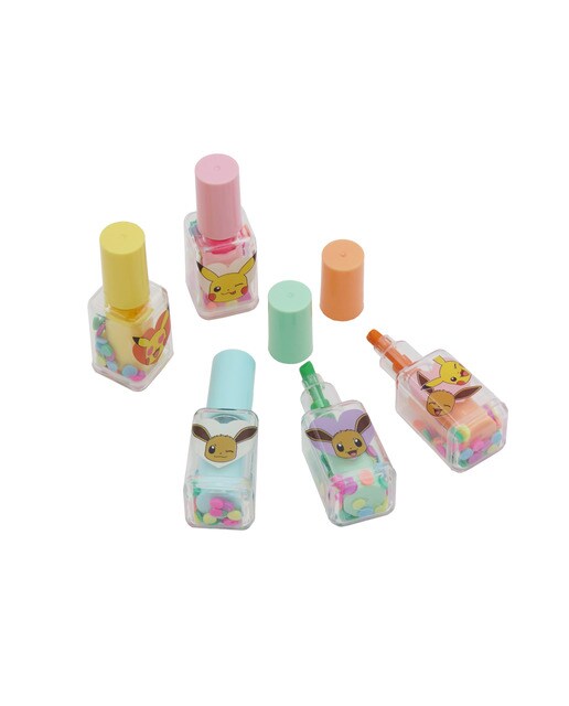 Set 5 marcadores texto fluor Pokémon Flowers CyP Brands bege malva multicolor Bege-1