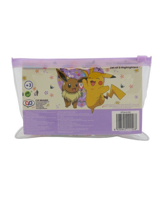 Set 5 marcadores texto fluor Pokémon Flowers CyP Brands bege malva multicolor Bege-4